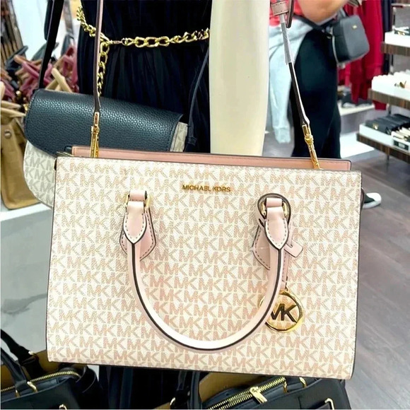 Michael Kors Sheila Medium Center Zip Satchel Bag - Picture 1 of 16